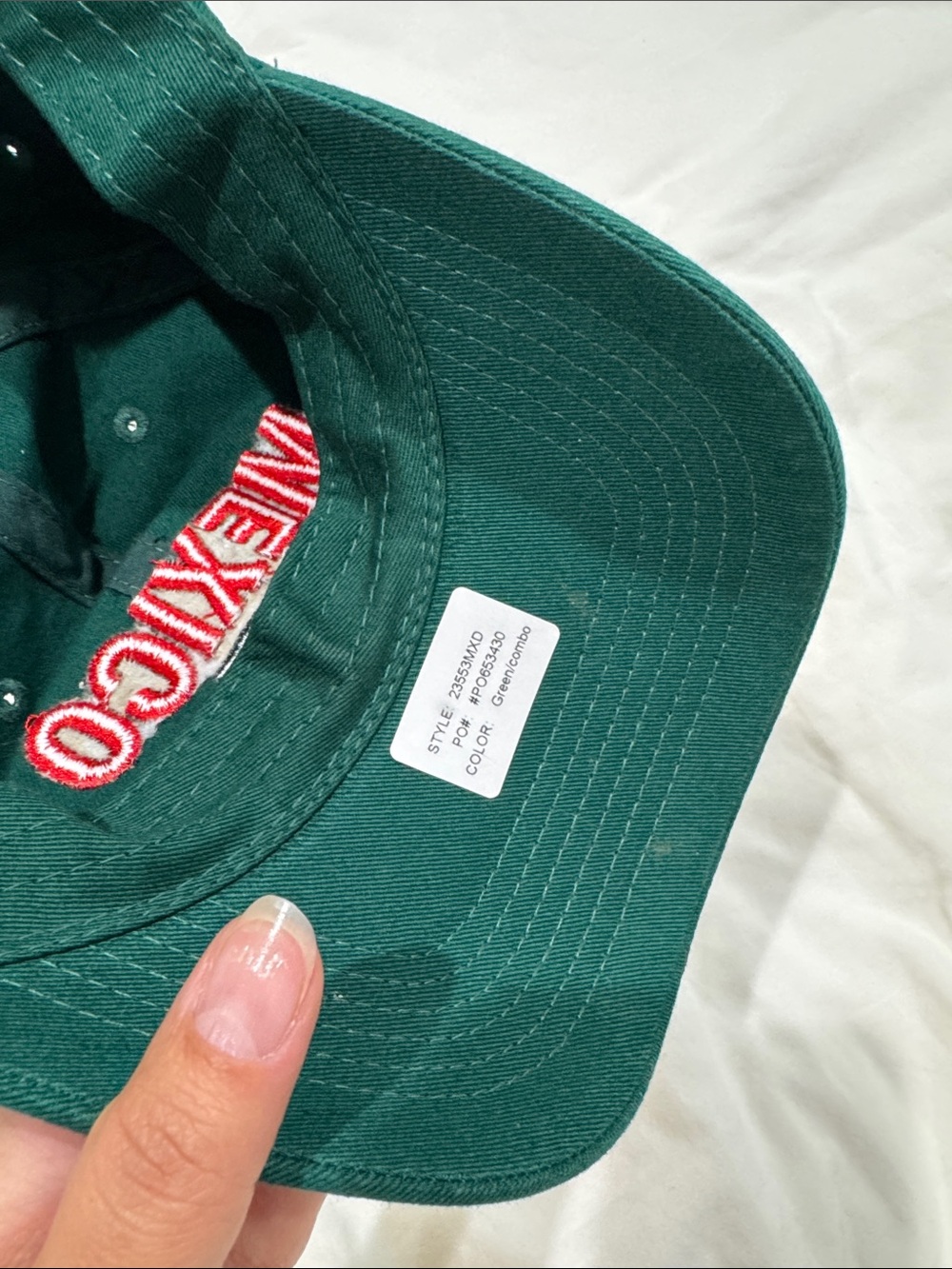 Mexico Embroidered Green Baseball Cap - Picture 6 of 7